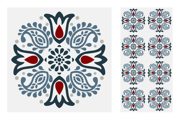 vintage tiles patterns antique seamless design in Vector illustration