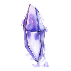 Purple diamond rock jewelry mineral.  Geometric quartz polygon crystal stone mosaic shape amethyst gem.