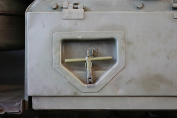 Detail of Anchor of military tank.