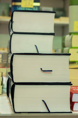 Stack of books as  Education and  business concept