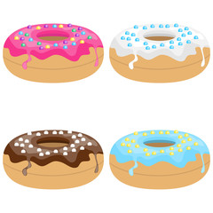 Donuts, a set of realistic 3d donuts.