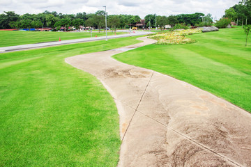 Walkways in the park.