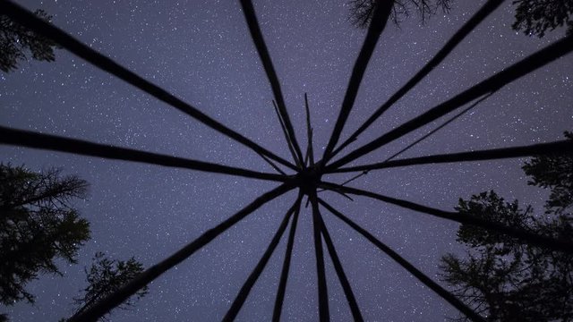 Stars And Teepee Frame Time-Lapse
