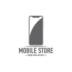 Realistic vector illustration Smartphone logo isolated on white background.icon, black and white emblem, badges. eps10