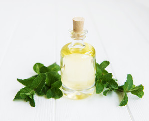 essential aroma oil with mint