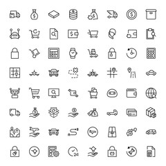 Fototapeta premium Online shopping flat icon
