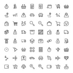 Online shopping flat icon