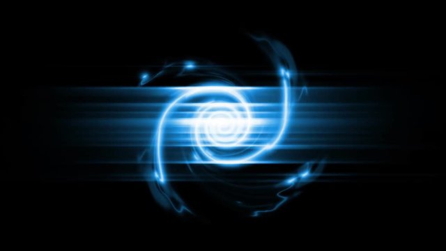 Twisted blue abstract in a dark background