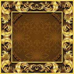 frame gold color with shadow