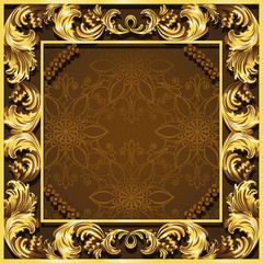 frame gold color with shadow