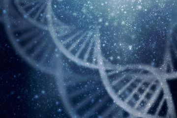 2d render of dna structure, abstract background