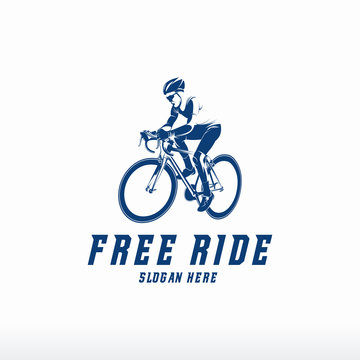 Cycling logo designs, Free Ride logo template vector