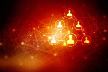 2d illustration Business Network 
