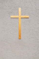 The Golden Crucifix on the Wall
