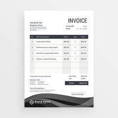 invoice template modern creative design