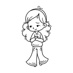 Cute cartoon kids. Vector and illustration.