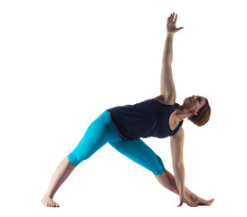 Woman making yoga exercise