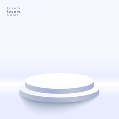 studio background with podium platform for product display