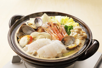 海鮮鍋　Japanese seafood hot pot