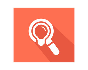 lamp magnifier business company web corporation image vector icon symbol