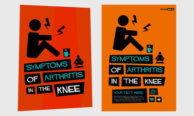 Symptoms of Arthritis in the Knee Retro Style Poster Template