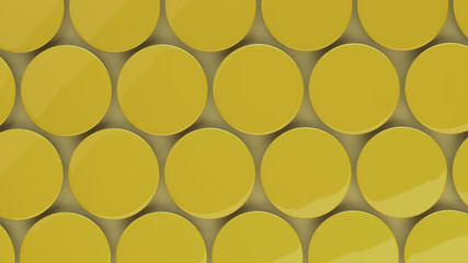 Blank yellow badge on yellow background