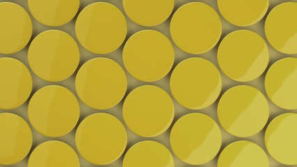 Blank yellow badge on yellow background
