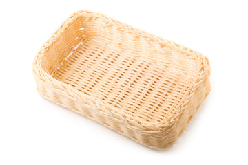 Empty Wicker baskets or bread basket isolated on a white background