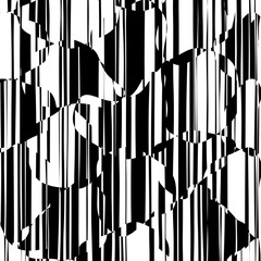 Random Chaotic Lines Abstract Geometric Pattern