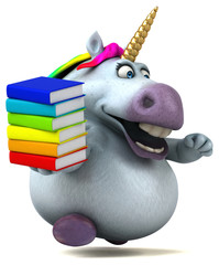 Fun unicorn - 3D Illustration