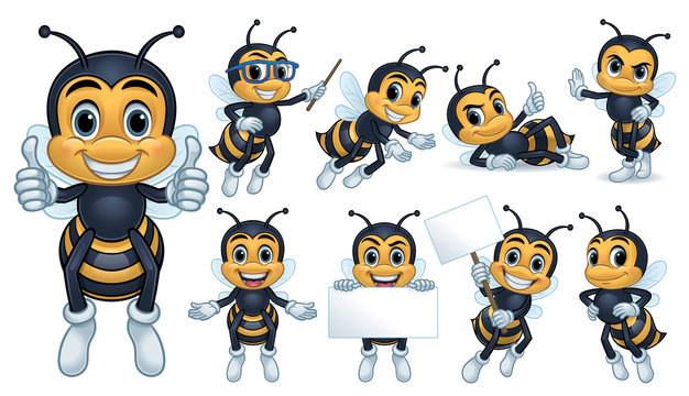 Bee Cartoon Set