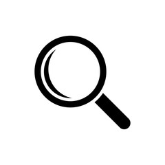 Magnifier Vector Icon. Magnifying glass or search icon, flat vector graphic on isolated background.