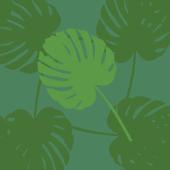 Palm leaf seamless pattern. Vector illustration. Decor element