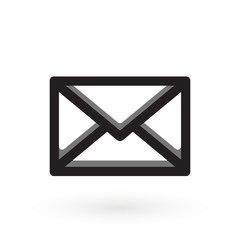 Envelope Mail icon, vector illustration. Flat design style.