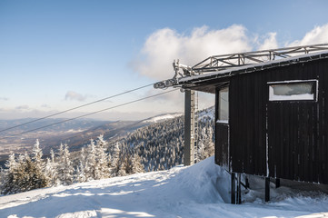 Ski lift in the Karkonosze Mountains
