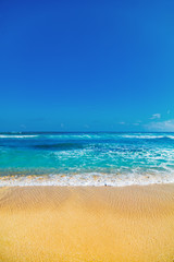 Exotic blue tropical ocean / sea tropical scenery.