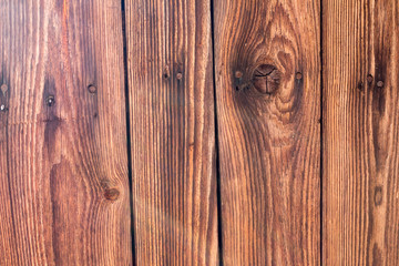 Gorgeous background of textured old wall of brown wooden planks