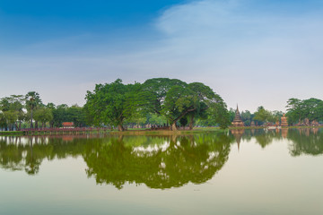 Fototapeta na wymiar Sukhothai historical park in Thailand
