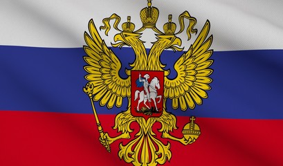 Waving flag of Russia