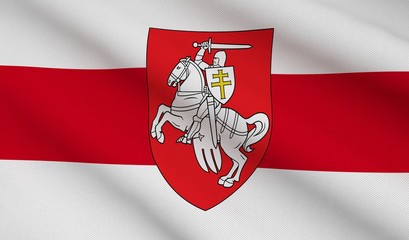 Waving flag of Belarus
