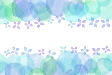 アジサイ 雨 夏 水彩 背景