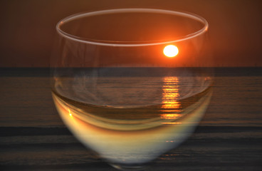 Sonnenuntergang im Glas