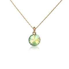 Emerald pendant isolated on white