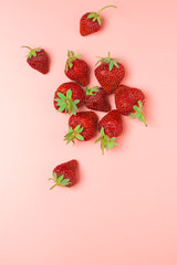 Pile of fresh strawberries