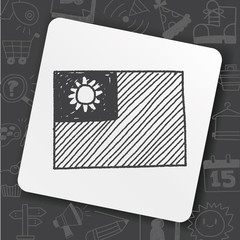 Taiwan flag doodle
