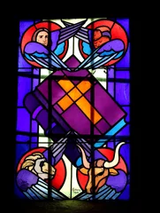 Deurstickers Glas in lood glas in lood in een kerk
