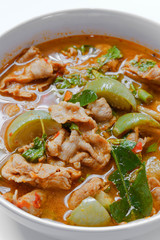 Hot Spicy curry with pork Thai food