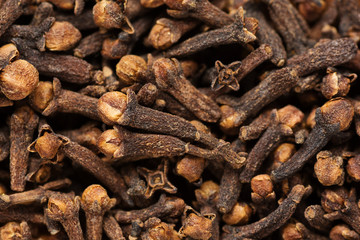 freshly dryed clove spice texture close up