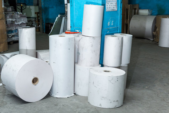 Roller of paper in poligraphy