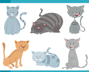 cute cats and kittens characters set